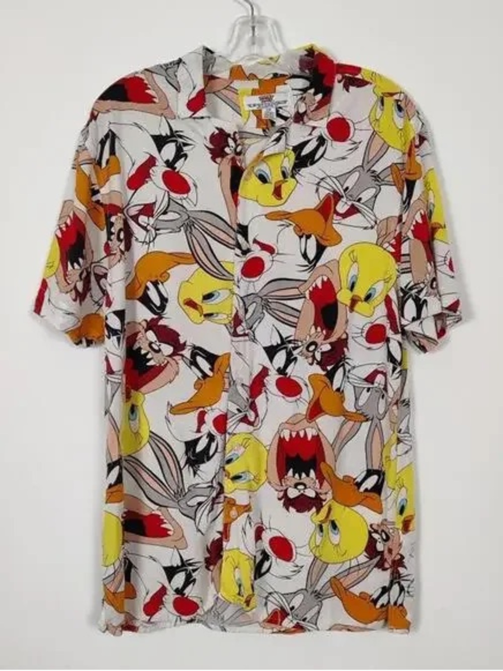 🔥BOGO🔥- Looney Tunes Men's All Over Print Button Down Shirt